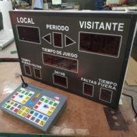 Tableau de score mobile portable, panneau modifiable, tableau de score électronique numérique 3 pouces, 600*400 mm, affichage LED sans fil pour le basketball