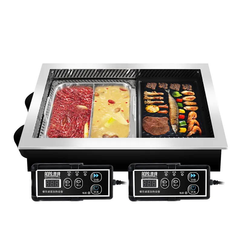 Aopa Koreaanse Rookloze Elektrische Outdoor Hot Pot En Bbq Grill