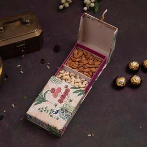 Caja de Regalo de Lujo para Postres, Decorativa, Hecha a Mano, con Diseño Floral Tropical de Pavo Real, para Chocolate, Personalizable - Product Image 5