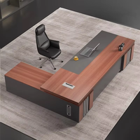 Combinaison moderne de grandes chaises de bureau en bois pour patron gestionnaire Mobilier modulaire simple du président pour bureau à domicile Armoire double