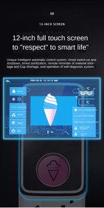 Máquina Expendedora Automática de Helado Suave en Cono, Robot Comercial de Autoservicio, Pantalla Táctil de 12 Pulgadas, Refrigeración por Compresor, 10L - Product Image 4