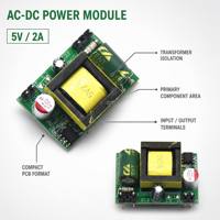 미니어처 5V/2A 전원 모듈 220V에서 5V 2A로 절연된 스위칭 전원 공급 장치 슬림 보드 AC에서 DC로 변환 보드 마운트