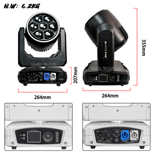 Luz Móvil de Cabeza con Efecto Ojo de Abeja 7x40w, Luz Sharpy con Efectos Arcoíris RGBW 4en1 LED para Bodas, DJ, Fiestas y Escenarios - Product Image 6