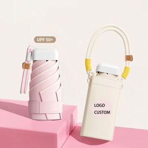 Paraguas Plegable Compacto 6K 6 Mini con Protección UV y Bolsa de Transporte, Personalizado con Logotipo de Empresa, Regalo de Verano al por Mayor - Product Image 1