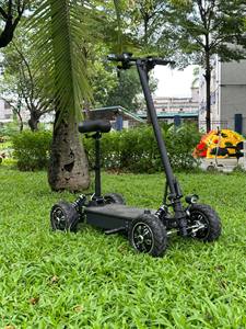 สเก็ตบอร์ด 4 ล้อทรงพลัง, สกู๊ตเตอร์พับได้สำหรับผู้ใหญ่พร้อมแบตเตอรี่ 48V, บอร์ดเดินทางระยะไกลความเร็วสูง HSK-E11 ดีไซน์พับเก็บง่าย - Product Image 3