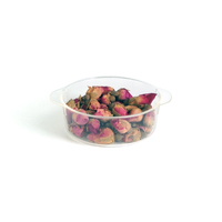 Mini bol en forme de casserole PLA BIO-Couvercles et cuillères inclus Tasse à dessert de 2 onces Bol de service Bol à collation réutilisable