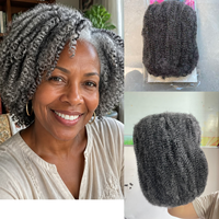 Extensions de cheveux tressés micro-twist sans nœuds, 12 pouces, afro crépu doux, pour femmes noires matures, fibres de qualité supérieure, couleurs personnalisables