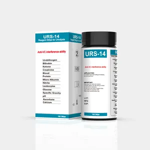 Venda quente hospital clínica urina médica 14 parâmetros tiras de teste URS-14