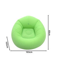 Canapé gonflable avec accoudoirs et dossier, canapé gonflable pour salon, canapé gonflable pliable, fauteuil pouf gonflable pour adulte