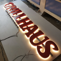 Signe de magasin led lettre de magasin en métal personnalisé avant de magasin extérieur led rétro-éclairé signe 3d boutique business personnalisé led signe
