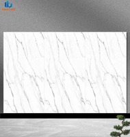 Penawaran Spesial Blaze Build 1600x3200mm Slab Batu Sinter Motif Marmer Putih Poles 12mm Anti-selip Tahan Asam untuk Kitchen Island