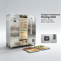 Commerciële kleine lucht-energie warmtepompdroger voor fruit, groenten en landbouwproducten, voedseldroogmachine 220V/380V met afstandsbediening