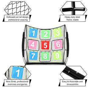 Red de Béisbol Portátil de Alta Calidad y Duradera con 9 Orificios, Red de Práctica de Béisbol para Práctica de Bateo y Lanzamiento - Product Image 5