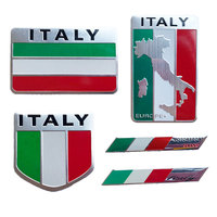 Emblème 3D en métal de la drapeau national italien, autocollant de décoration de voiture, autocollant de moto pour Renault, Peugeot, Citroën, Chevrolet, Skoda