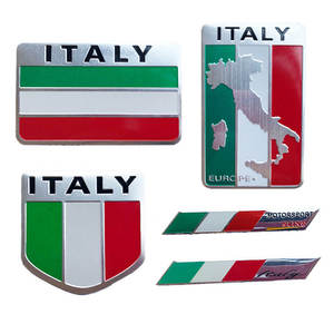 Badges autocollants 3D en métal, drapeau National d'italie de haute qualité, Badge de style de voiture pour <span class=keywords><strong>Renault</strong></span> Peugeot Citroen Chevrolet Skoda - Product Image 2