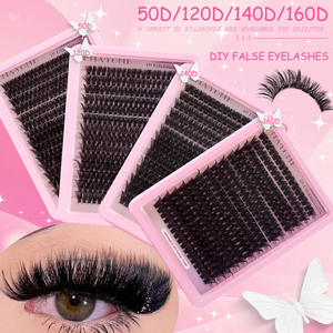 Kit d'extensions de cils DIY en grappe, courbure D, naturel et volumineux, grande capacité, cils artificiels à greffe segmentée - Offre Spéciale - Product Image 1