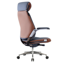 Chaise de bureau ergonomique moderne de style commercial, chaise de direction de niveau exécutif, confortable et offrant un excellent soutien, dossier haut, en cuir synthétique PU
