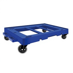 Blue Four-<b>Wheel</b> <b>Plastic</b> Movable Platform Cart Industrial Use 1200x800 mm - Product Image 1