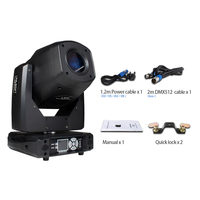 US Warehouse 6 Facet Prism Gobo BSW 160W LED Beam Spot Wash Cabezal móvil para luces de escenario profesionales