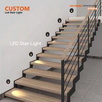 Lampu LED Terpasang di Tangga 3W Bulat IP65 Panel Magnetik Lampu Kaki CE RoHS EMC LVD SAA RCM ISO9001 Pabrik Sumber Lampu Teras Villa