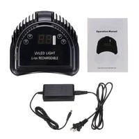 Lampe à ongles UV LED rechargeable sans fil 48W/72W/96W, sécheuse à ongles en gel professionnelle avec batterie Li-ion