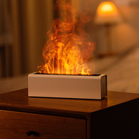 Diffuseur d'huiles essentielles électrique à flamme, humidificateur d'air ultrasonique USB à brume froide 150 ml pour la maison et la pièce, parfum d'ambiance