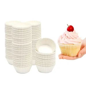 白色纸杯蛋糕衬垫纸杯蛋糕盒烘焙杯定制食品级纸松饼盒托盘架