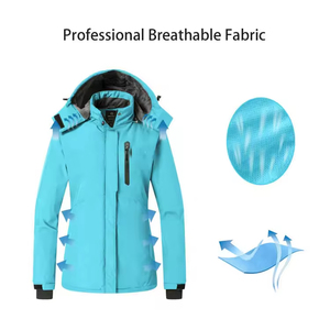 Veste <span class=keywords><strong>de</strong></span> <span class=keywords><strong>ski</strong></span> pour <span class=keywords><strong>femme</strong></span> <span class=keywords><strong>de</strong></span> qualité supérieure, coupe-vent, imperméable, Polartec, veste <span class=keywords><strong>de</strong></span> snowboard, mode d'hiver, fermeture éclair intégrale, activités <span class=keywords><strong>de</strong></span> plein air - Product Image 6