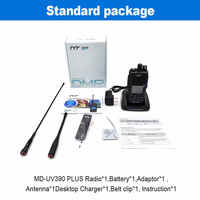 Modèle populaire TYT MD-UV390 Plus Talkie-walkie UHF VHF avec jusqu'à 3000 canaux de mémoire préprogrammés