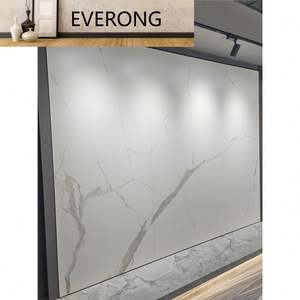 Losa de pared de piedra sinterizada moderna, azulejos de cerámica brillantes blancos, aplicación de carretera de sótano de oro gris mezclado, <span class=keywords><strong>Fondo</strong></span> de piedra Artificial - Product Image 2