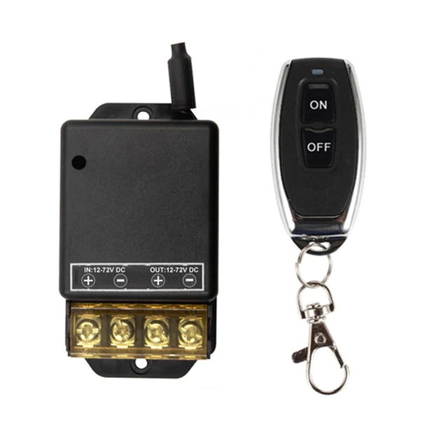 Universal 433Mhz Remote Control Wireless Switch DC 12V 24V 72V 30A Remote Relay on off Use for Smart Home Appliance Light KR7001