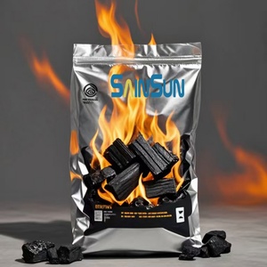 Custom Printed 3kg 5kg 10kg 15kg <b>BBQ</b> <b>Coal</b> Packaging Zipper <b>Bag</b> Charcoal Briquettes Packaging <b>Bag</b> Paper <b>Bags</b> for Charcoal - Product Image 2