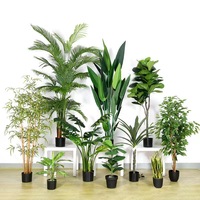 Plantes Artificielles, Arbre de Décoration Intérieure, Bonsaï en Plastique, Pots de Jardin, Aménagement Paysager Moderne, Faux Palmiers d'Intérieur