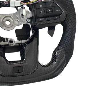 Volant sport en fibre de carbone forgée avec palettes de commande LED à 3 branches de 40 mm pour Land Cruiser LC 300 200 70 80 <span class=keywords><strong>100</strong></span> Series - Product Image 6