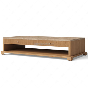 Ensemble de canapé sectionnel en forme de <span class=keywords><strong>L</strong></span> Sageliving Grand, comprenant une table basse en marbre poli, suite de salon moderne de luxe - Product Image 6