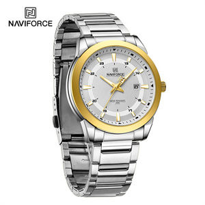NAVIFORCE 8029 SGW pabrik grosir jam tangan kuarsa murah untuk pria OEM Logo kustom tahan air jam Tanggal pria relojes - Product Image 2