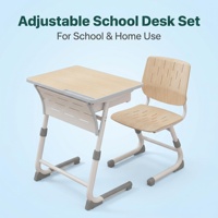 Ensemble de bureau et chaise réglables écologiques et modernes pour l'école primaire, pour une utilisation en classe dans les écoles maternelles