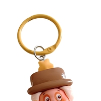 Porte-clés en peluche mignon de dessin animé, pendentif pour sac, breloque pour sac à dos, accessoire suspendu, cadeau pour couple ou ami