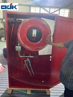 Armoire pour enrouleur de tuyau d'incendie Jinkai - Construction robuste en acier doux thermolaqué, protection incendie flexible, portable, facile à utiliser
