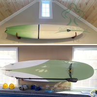 Support mural en bois durable pour planches de surf, snowboard, longboard et wakeboard – Présentoir de rangement pour planches de surf