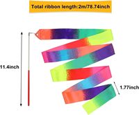 Regenbogen-Geburtstagsdekorationen Prinzessinnen-Party-Geschenke für Kinder Mädchen Partyspiele Gymnastik Geschenktüten-Füller Bänder Tanzstäbe