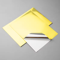 Feuilles d'autocollants en PET doré adhésives sur mesure, format A4, simple face, pour masquage et impression de logos cadeaux