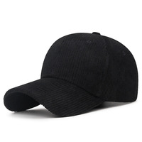 Gorra de Béisbol Retro de Pana Ajustable Unisex Estilo Hip Hop con Cierre a Presión para Calle