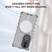 Coque de téléphone de luxe en TPU+PC, design nid d'abeille magnétique anti-chute, haute qualité, vente en gros, pour personnalisation