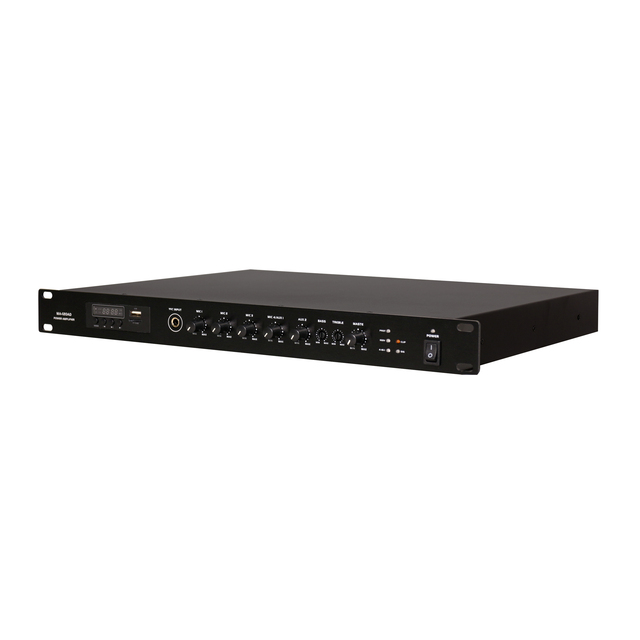 Factory Price Class D Mixer Amplifier with Audio Sources Built-in USB/SD/AUX/Tuner/Bluetooth and Optional DSP / Dante Network