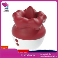 Masturbateur Féminin Grande Bouche Vibrant avec Langue Léchante Rechargeable par USB pour Jouet Sexuel Vaginal Amour Adulte