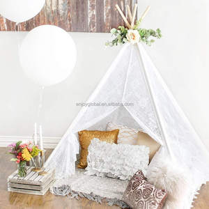 Tente <span class=keywords><strong>tipi</strong></span> pour enfants, style bohème chic, tente de jeu pour enfants, tente <span class=keywords><strong>tipi</strong></span> en dentelle, auvent transparent, tentes de jeu d'extérieur pour mariage, accessoire photo - Product Image 4