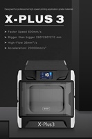 QIDI TECH X-PLUS 3 Printer 3D Kecepatan Tinggi 600mm/s Ukuran Cetak Besar 280*280*270mm