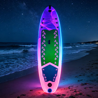 Planche à pagaie gonflable lumineuse à LED, écologique, OEM, pour la natation nocturne dans les lacs