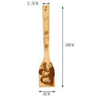 Ensemble d'ustensiles de cuisine en bambou, nouvel arrivage, prix pas cher, Logo personnalisé coloré, organique